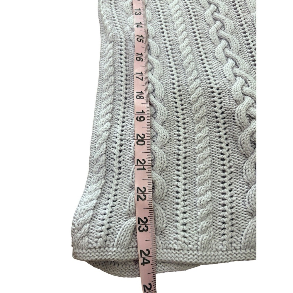 Vtg 90s Lauren Ralph Lauren Pale Purple Cable Knit Sweater Pullover Boatneck M - Picture 7 of 8